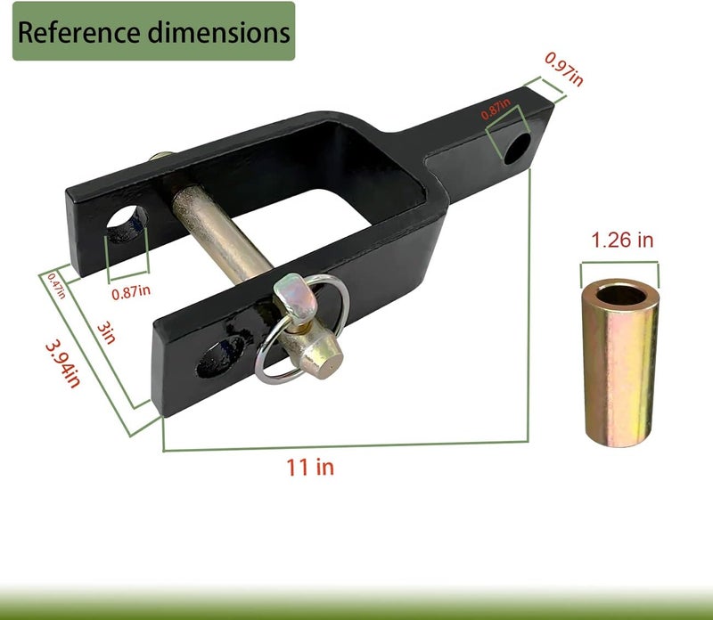 C CLINK Versatile Quick Hitch Adapter with Adapter Sleeve Used to Adjust Top Link Bracket Movements Fit for Category 1 Quick Hitch Made of Integral Casting - Image 2
